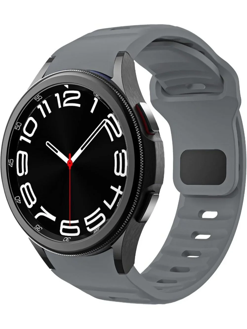 Men's Deep Grey Analog Sport Silicone Replacement Samsung Galaxy Classic Watch
